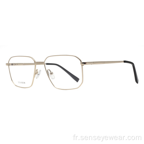 Brand Designer Titanium Optical Cadre Lunes pour hommes